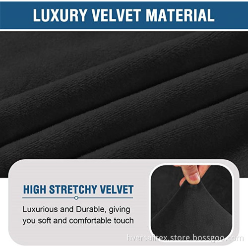 Velvet Accent Chair Covers Stretch Armless Chair Covers
